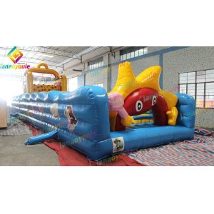 Tarpaulin Inflatable Play Park Portable Bouncer House Fire - Retardant