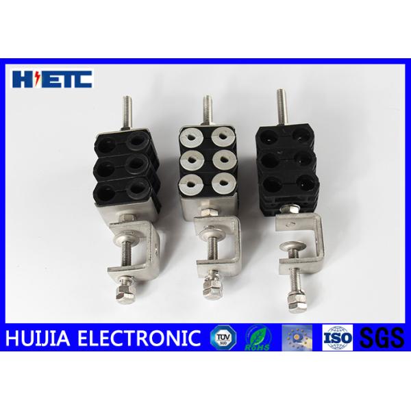 Fiber Optic Two Hole Type Feeder Cable Clamp 1 - 1/4 Inch 304SS Material 6 Way