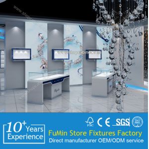 Jewelry showcase led lights kiosk showcase for sale