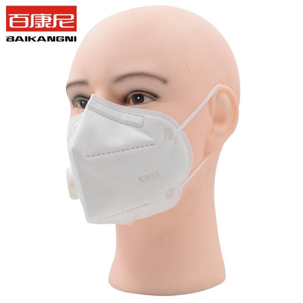 CE EN149 4 Ply KN95 Disposable Respirator Mask With Valve Filt