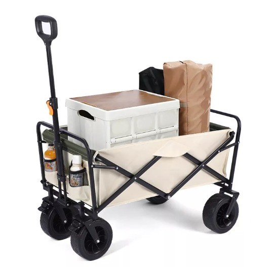 Buy Iron Foldable Wagon Cart Camping Easy to Maneuver Collapsible Garden Cart at wholesale prices