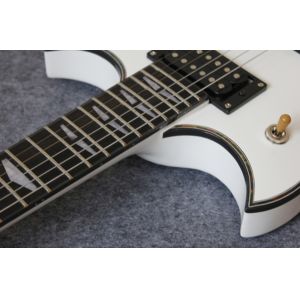 White Glossy Finish YMH SG Electric Guitars China Chrome Hardware