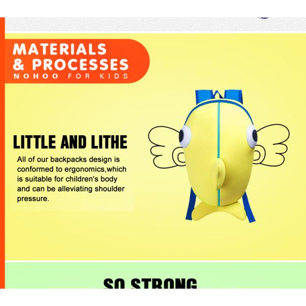 Unique Whale Animal Shaped Backpacks , Travelling Rucksack For Toddlers