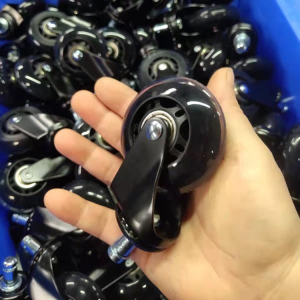 3 Inch Hardwood Floor Wheels Polyurethane Transparent Office Chair Casters