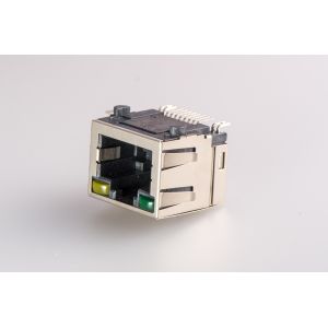 1060-20847 Right Angle Modular PCB Mount RJ45 Connector Jacks W / Led RJ45