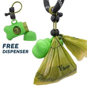 100% Biodegradable Dog Waste Bag Dispenser with Poop Bags