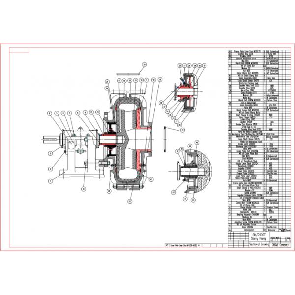 10 Inch Metal Lined Centrifugal Slurry Pump For Mining Tailings