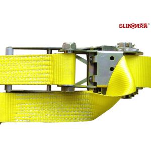 Self Tightening Ratchet Tie Down Straps With D Ring GS TUV Approved