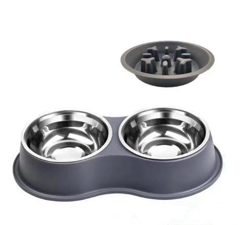 Buy Stainless Steel Pet Slow Food Dog Bowl Detachable Water Bowl at wholesale prices
