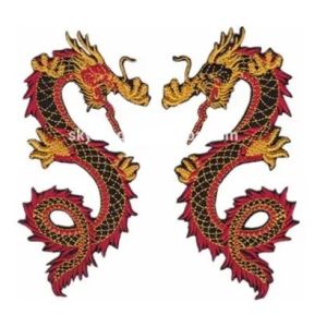 Buy cheap Felt background custom dragon design embroidery patches from wholesalers