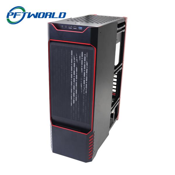 Sheet Metal Parts, Red and Black Aluminum Parts, Laser Cutting, Assembly, Welding