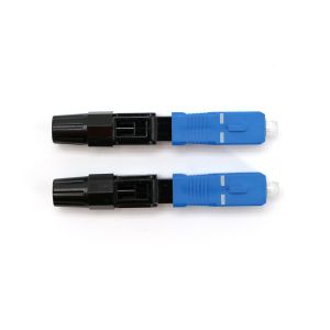 Blue Color SM Fiber Optical Fast Connector For FTTH CATV Telecommunication
