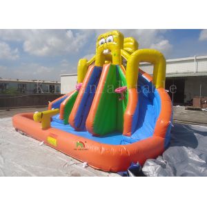 Quality Yellow Inflatable Pool Slides For Inground Pools 8*6*6m CE EN14960 SGS EN71 for sale