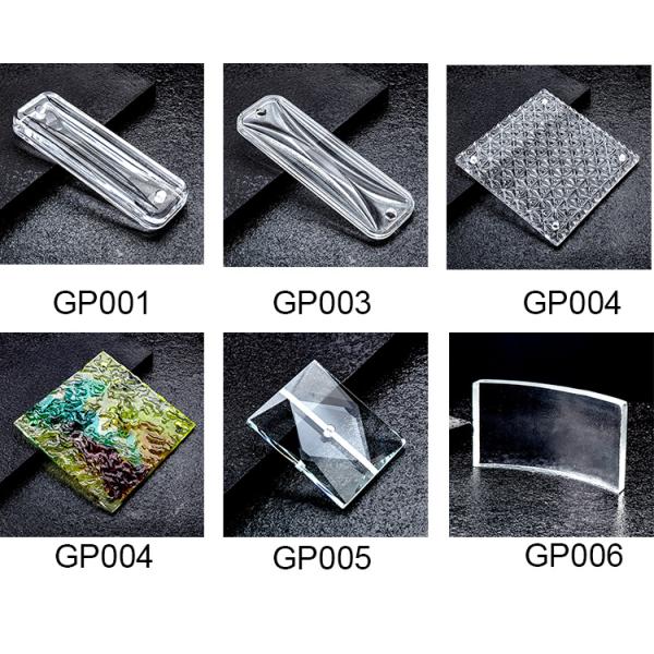 Square Solid Glass Bricks Wall Bespoke Hot Fused Gradient Clear Irregular