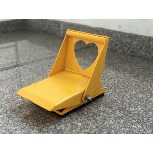 China Striking Yellow Foldable Anti Theft Wheel Lock Love Shaped on sale
