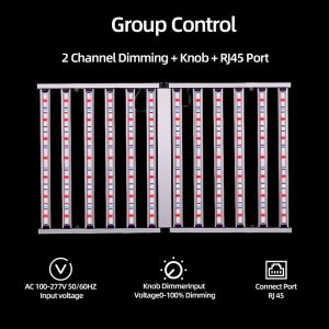 1300W Full Spectrum UV And IR Grow Light 2 Channel LED Growth Lamp For Plants