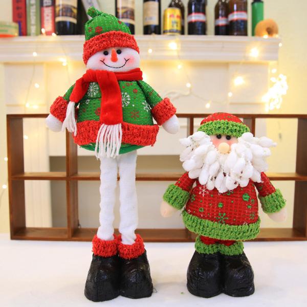 Easy Clean Surface Animated Plush Christmas Toys Long Beard Santa Claus Filled