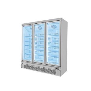 5 Adjustable Shelves Frozen Product Display Freezer Air Cooling With Glass Door