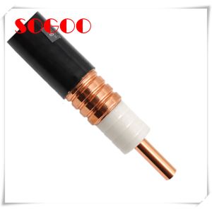 China Telecom Custom Rf Cables With Black PE Jacket , 1/2 Copper Rf Coaxial Cable on sale
