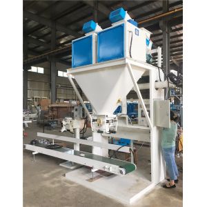 50kg Rice Hull Talcum Limestone Powder Filling Machine Screw Feeding