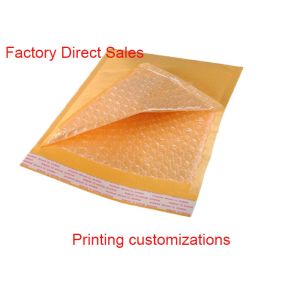 Padded Courier Kraft Paper Bubble Mailers 2 Sealing Sides Logo Printing Envelope