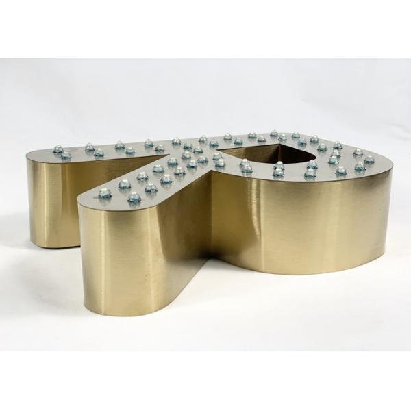 Hotel / Library Logo Stainless Steel Channel Letters , Lighted Channel Letter