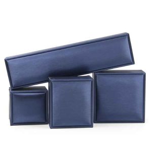 Luxury Wedding Jewelry Ring Storage Gift Box Brushed Leather