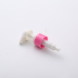 Durable Customized Pink Lotion Pump / Ribbed Foaming Hand Soap Pump
