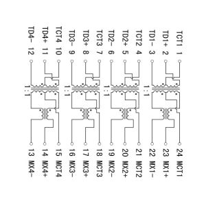 H5067NL / LP5004NL Gigabit Ethernet Transformer 1000Base Isolation Magnetic