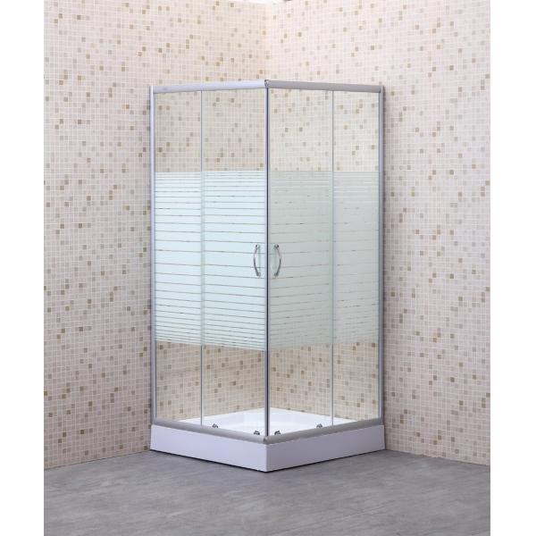 Buy Line Glass Bathroom Shower Enclosures 900x900 Sliding Door With Square Tray at wholesale prices