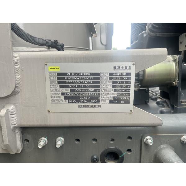 2022 Zoomlion Brand New 38m Concrete Pump Beton Pump on Sitrak Truck Sale in Used Machine Price