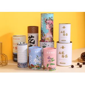 157gsm Paper Tea Coffee Tube Packaging Cardboard Cosmetic Tube