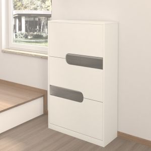 Wooden 1-Year Mirrored Shoe Storage