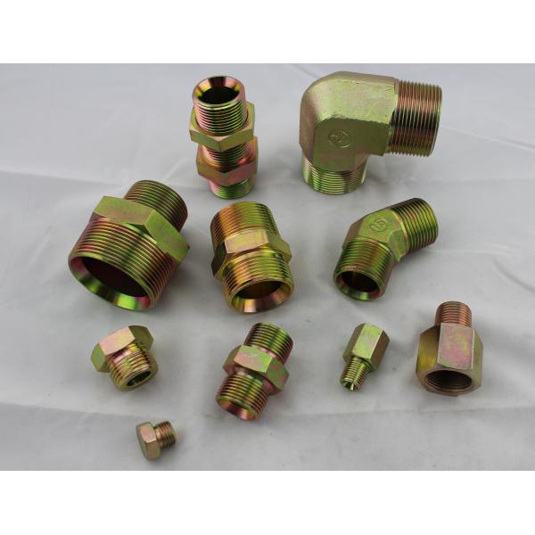 Hydraulic BSPT Male To BSP Female Thread Flare Fitting Adapter 90 Degree Elbow