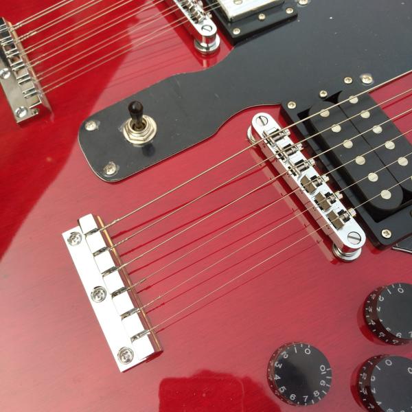 Red EDS1275 Custom Shop double Neck Electric Guitar 6/12 strings Wholesale Musical Instruments