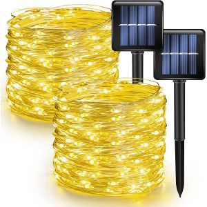 Quality 20m Solar Christmas String Lights Outdoor Powered Waterproof For Party Tree Yard Decor for sale