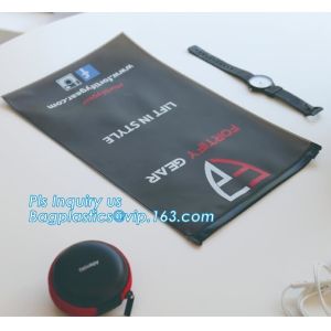 With hanging ring pvc slider bag zippered cosmetic bag, water proof cosmetic