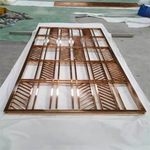 Mirror Copper Stainless Steel Room Dividers For Hotels/Villa/Lobby/Shopping Mall