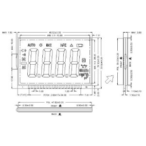 Transimissive Transflective Reflective 7 Segment LCD Display STN LCD Meter
