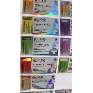 Waterproof Permanent Adhesive Glass Vial Labels With Glossy Surface Finish
