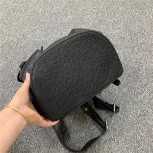 Unisex Style Authentic Ostrich Skin Drawstring Closure Women Men Backpack