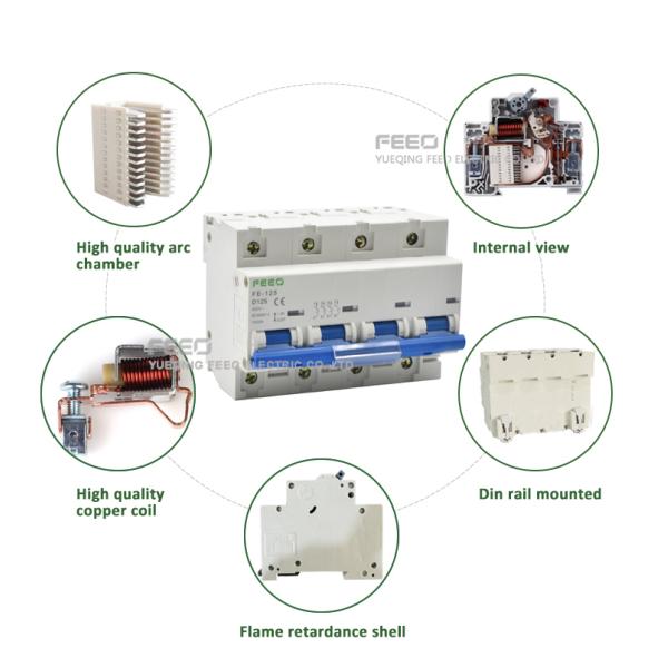 Electrical Life 6000 Times 415V 4P AC Circuit Breaker