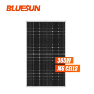 Bluesun Mono Solar Half Cell 375watt Pv Range 36v 360w 370w 375w Solar System