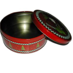 Metal Round Tin Cans For Food Packing Beautiful Printed Personalized Design