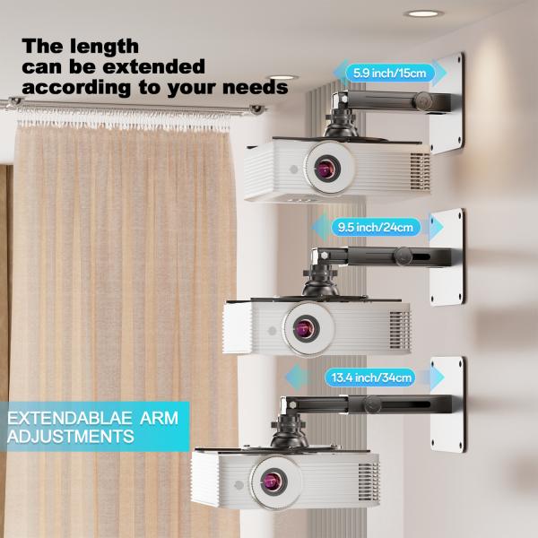 Touch Control Telescoping Projector Mount 360 Degree Adjustable Projector Mounts