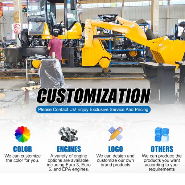 Hot Sale Four-wheel Drive 4x4 Compact Boom Loader Diesel 3ton 2ton 1.5ton 1ton Mini Front End Wheel Loader