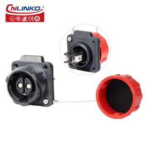 Cnlinko DL-28 IP68 Plastic 50A 500V AC Power Connector 2 Pin Circular Waterproof