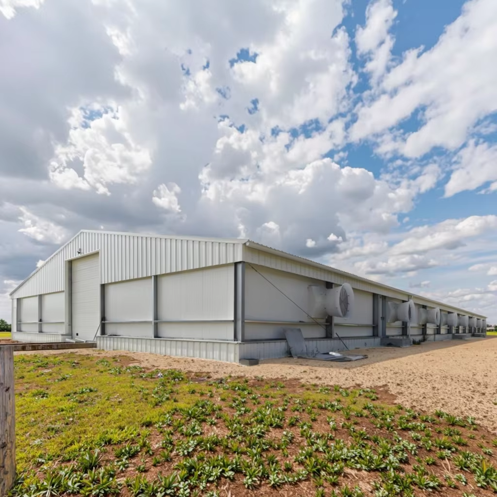 China Custom Prefab Steel Poultry Shed Q235B Q355 Galvanized on sale