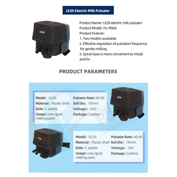 2 Ports LE20 Electric Milking Machine Pulsator Boosting Efficiency In Milking Operations