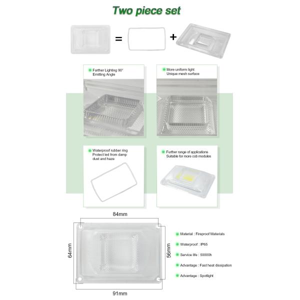 DIY COB Dimming Cob LED Chip Lens Reflector For 20W 30W 50W Spotlight
